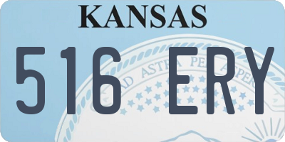 KS license plate 516ERY