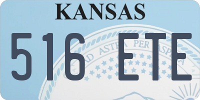 KS license plate 516ETE