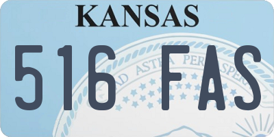 KS license plate 516FAS
