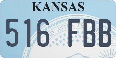 KS license plate 516FBB