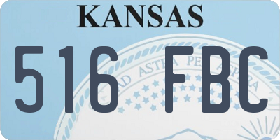 KS license plate 516FBC