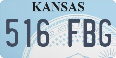KS license plate 516FBG