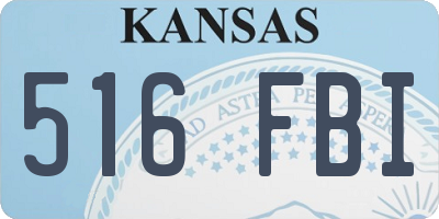 KS license plate 516FBI