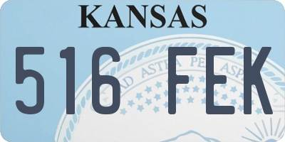 KS license plate 516FEK