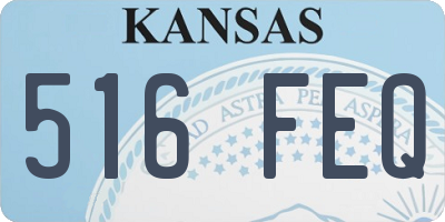 KS license plate 516FEQ