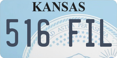 KS license plate 516FIL