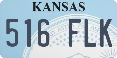 KS license plate 516FLK