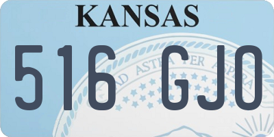 KS license plate 516GJO
