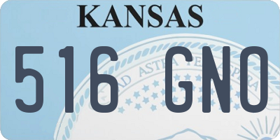 KS license plate 516GNO