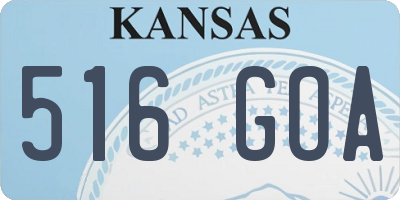 KS license plate 516GOA