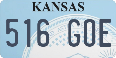 KS license plate 516GOE