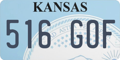 KS license plate 516GOF