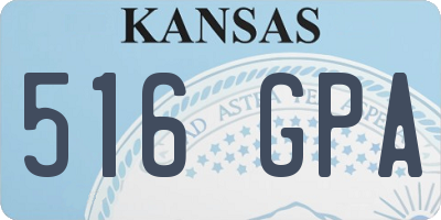 KS license plate 516GPA