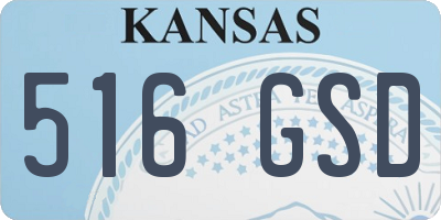 KS license plate 516GSD