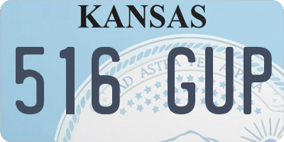 KS license plate 516GUP