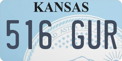 KS license plate 516GUR