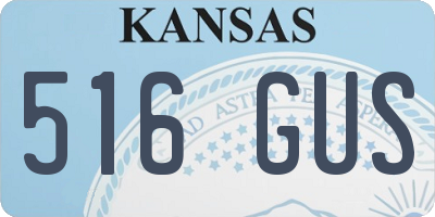 KS license plate 516GUS