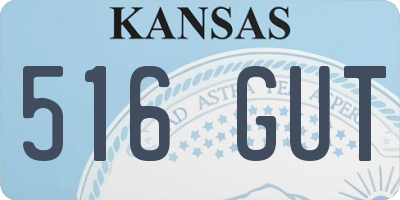 KS license plate 516GUT