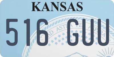 KS license plate 516GUU