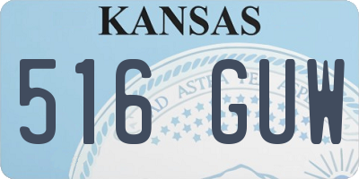 KS license plate 516GUW
