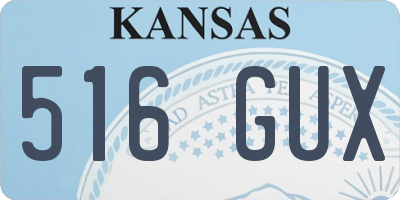 KS license plate 516GUX
