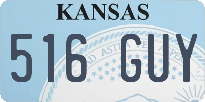 KS license plate 516GUY