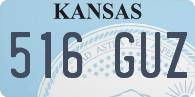 KS license plate 516GUZ
