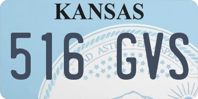 KS license plate 516GVS