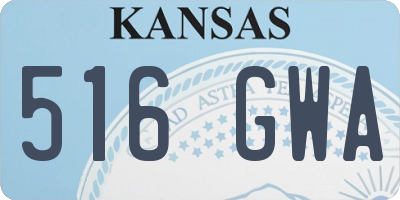 KS license plate 516GWA