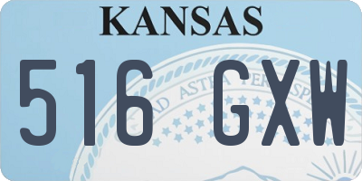 KS license plate 516GXW
