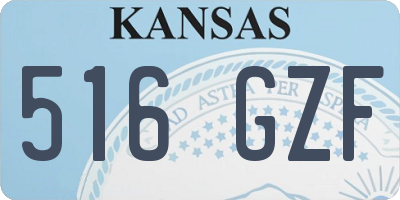 KS license plate 516GZF