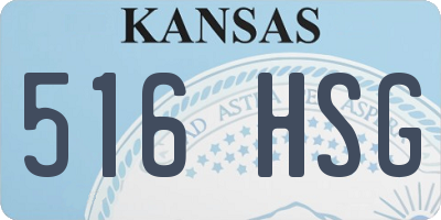 KS license plate 516HSG