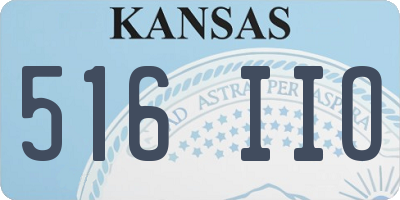 KS license plate 516IIO