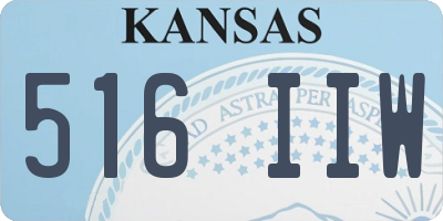 KS license plate 516IIW