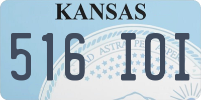 KS license plate 516IOI
