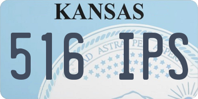 KS license plate 516IPS