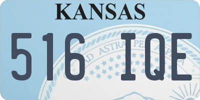 KS license plate 516IQE