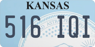 KS license plate 516IQI