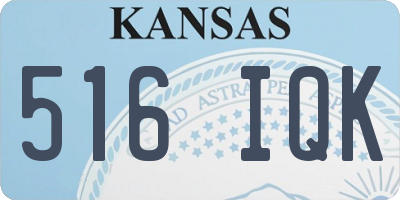KS license plate 516IQK
