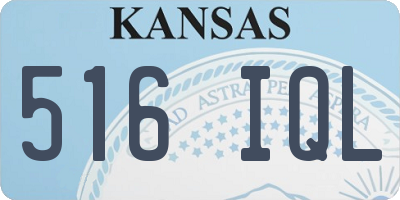 KS license plate 516IQL