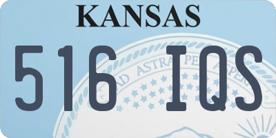 KS license plate 516IQS
