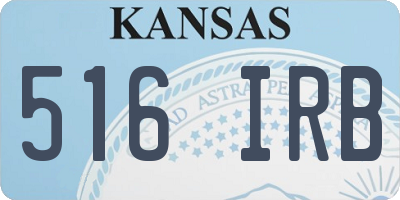 KS license plate 516IRB
