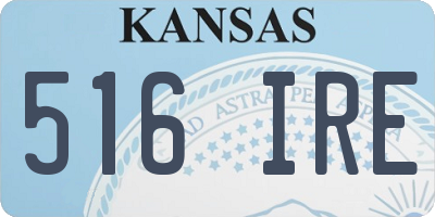 KS license plate 516IRE