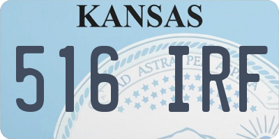 KS license plate 516IRF
