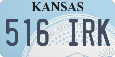 KS license plate 516IRK