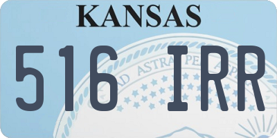 KS license plate 516IRR