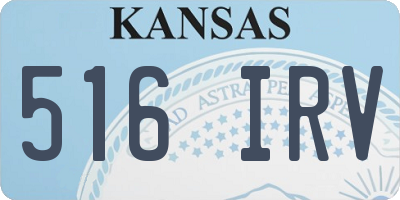 KS license plate 516IRV