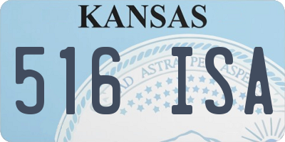 KS license plate 516ISA