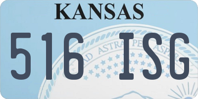KS license plate 516ISG