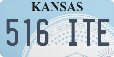 KS license plate 516ITE